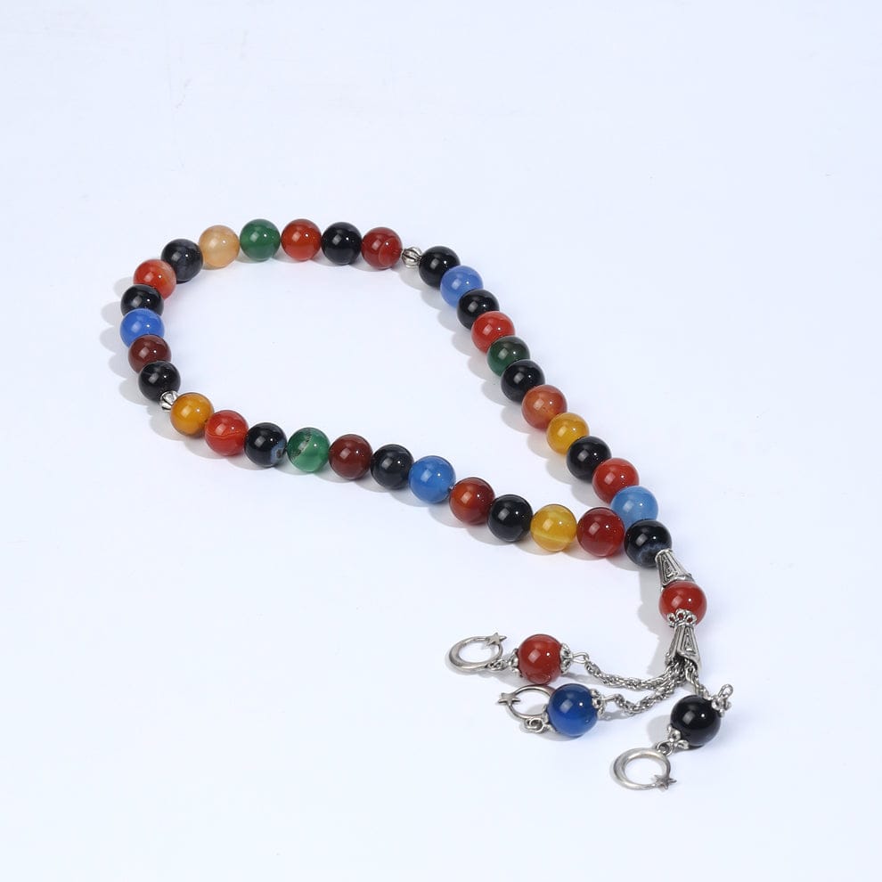 Multi Color Aqeeq Tasbeeh