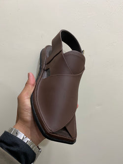 classic brown peshawari chappal