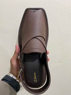 classic brown peshawari chappal