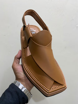 Tan Cross Kaptaan Chappal