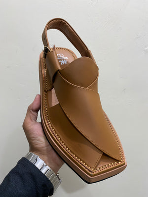 Tan Cross Kaptaan Chappal