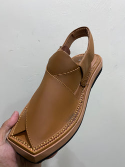 Tan Cross Kaptaan Chappal