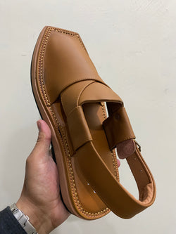 Tan Cross Kaptaan Chappal