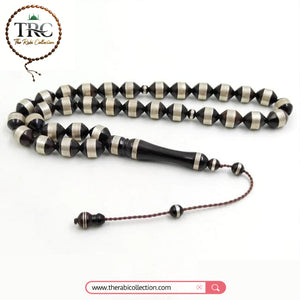 Silver Engraved Natural Yemeni Kokka Tasbeeh