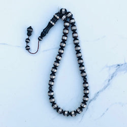 Silver Engraved Natural Yemeni Kokka Tasbeeh